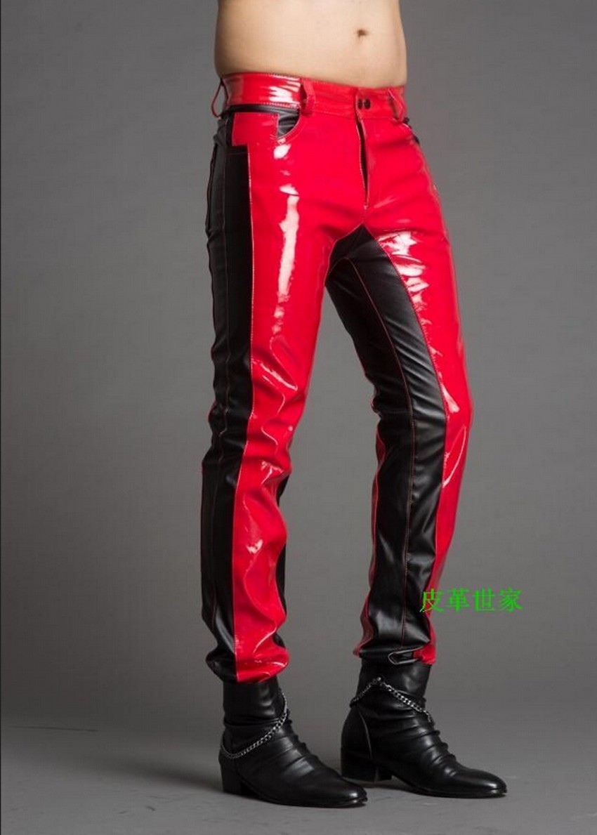 Men'S Fashion Pants 2025 - Winter Nieuwe Herenmode Stiksels Leren Broek