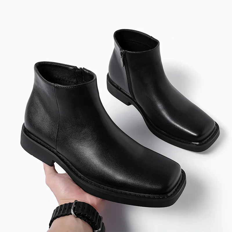 Men'S Fashion Old Money - Zwart Nieuwe Mode Mannen Casual Lederen
