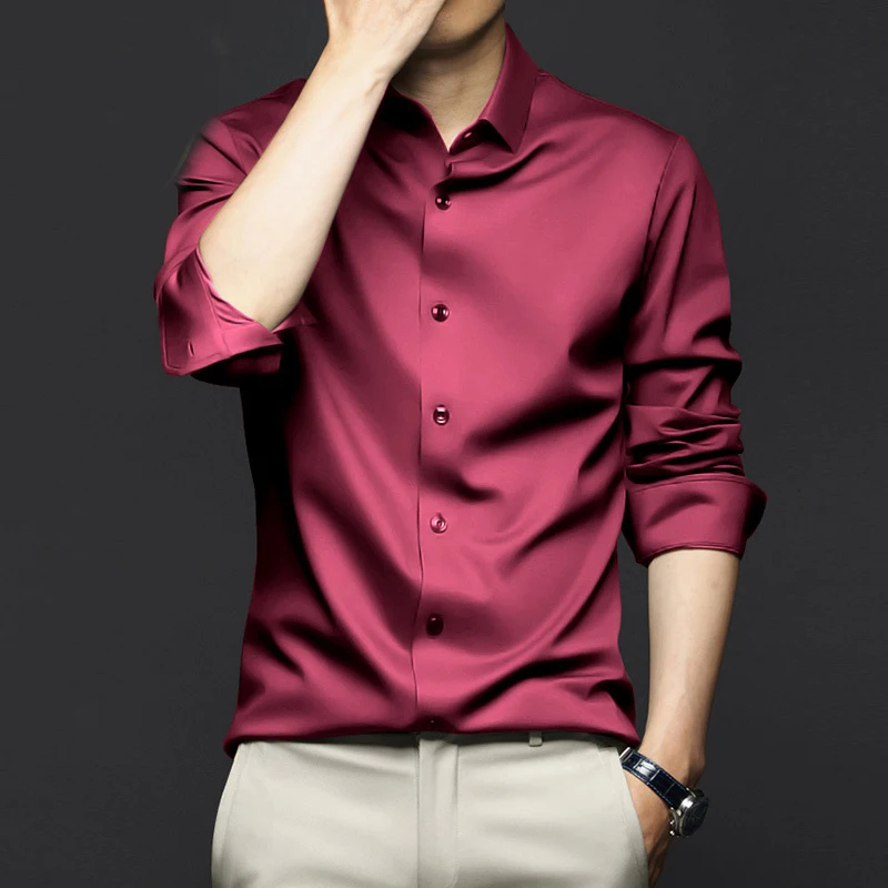 Dress Shirt Non-Iron - 5XL Grote herenjurk Zuiver wit overhemd