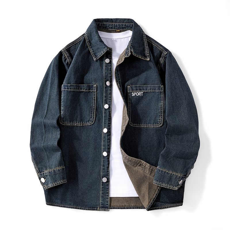 Denim Jacket Vintage - Zware gewassen denimjas voor heren, vintage