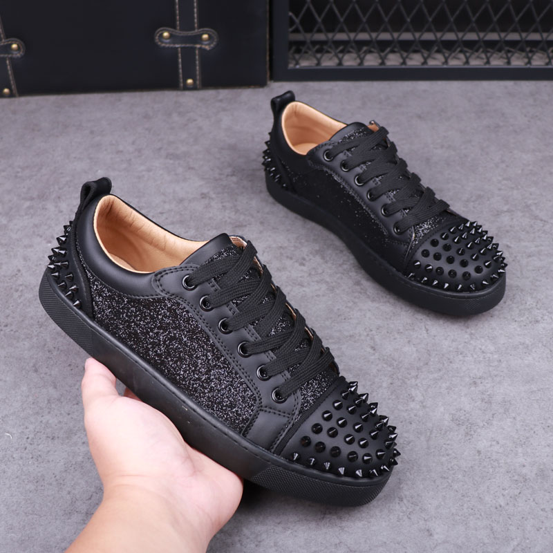 Mens Fashion Dress - herenmode punk hiphop jurk klinknagels schoenen