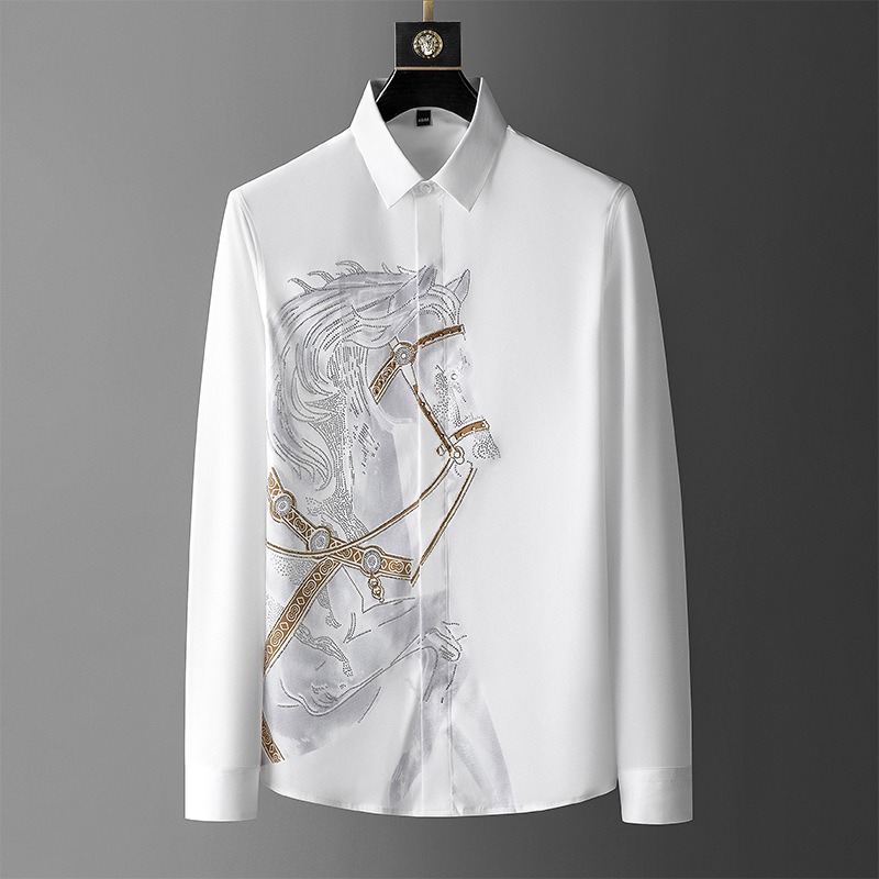 Dress Shirt Non-Iron - Jurk Witte overhemden voor heren Lange