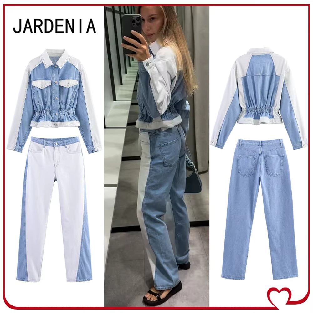 Denim Jacket Vintage - Casual Cowgirl Co-ord Sets Stijlvolle denim