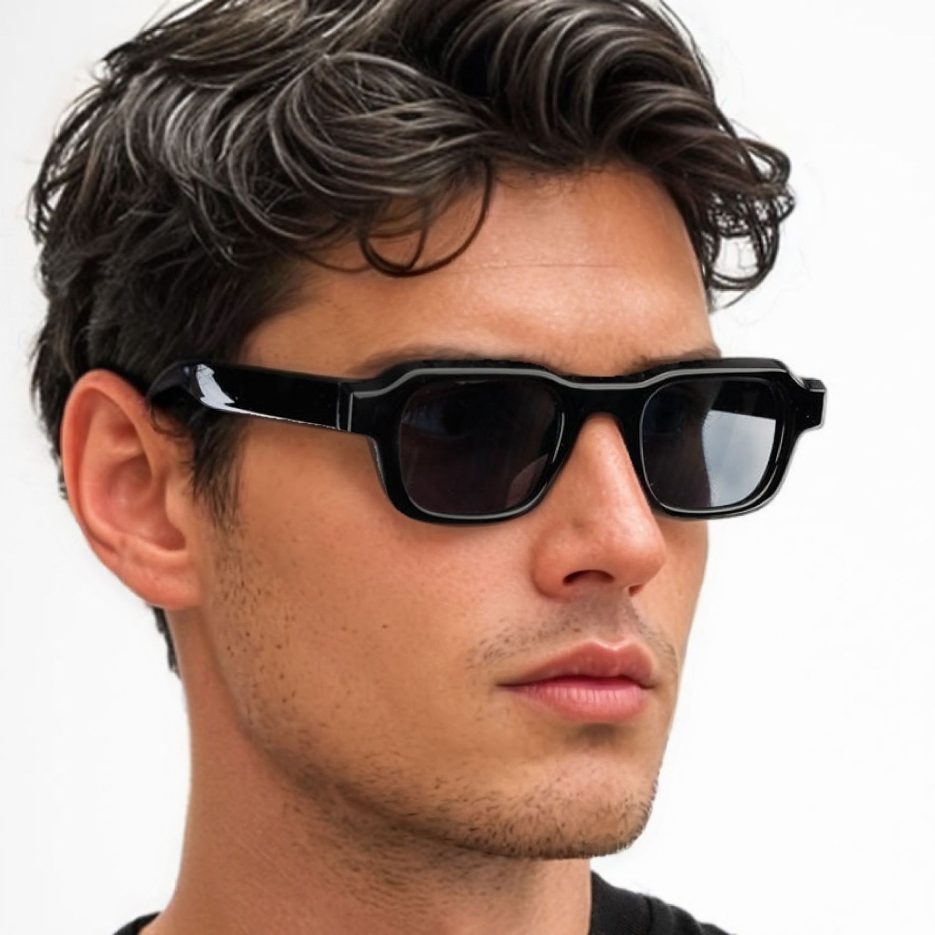 Men'S Fashion Glasses - Dames Vintage Rechthoekige Montuur Zonnebril Mode