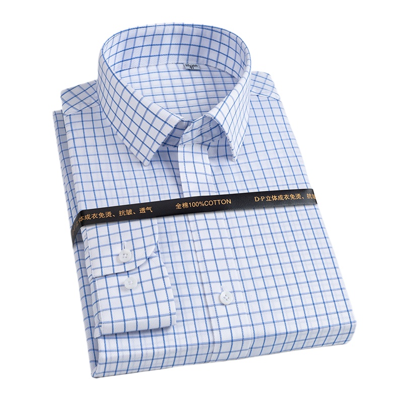 Dress Shirt Non-Iron - 100S Heren Puur Katoen Heren Verticaal