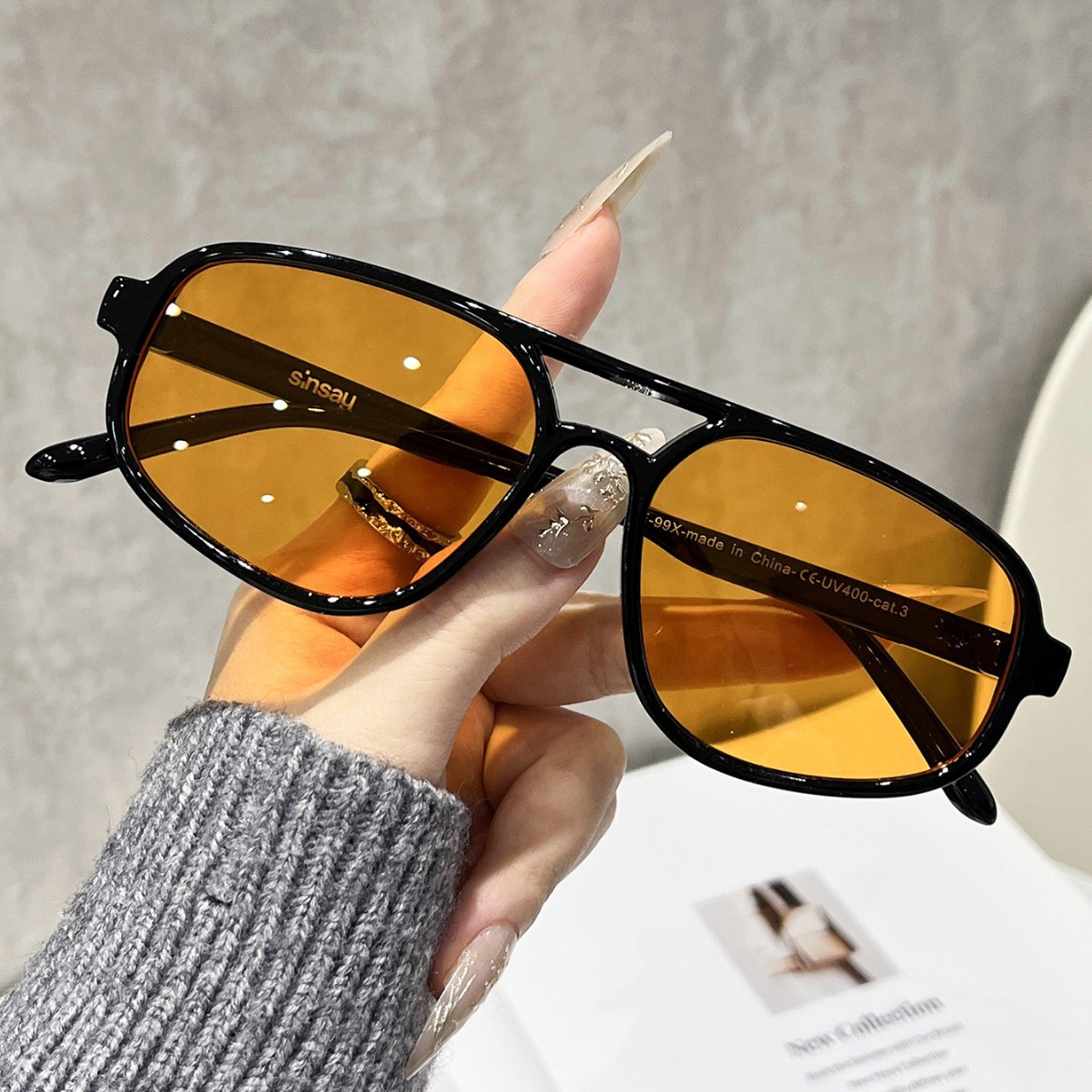 Men'S Fashion Glasses - Nieuwe Retro Ovale Dameszonnebril Mode Zwart