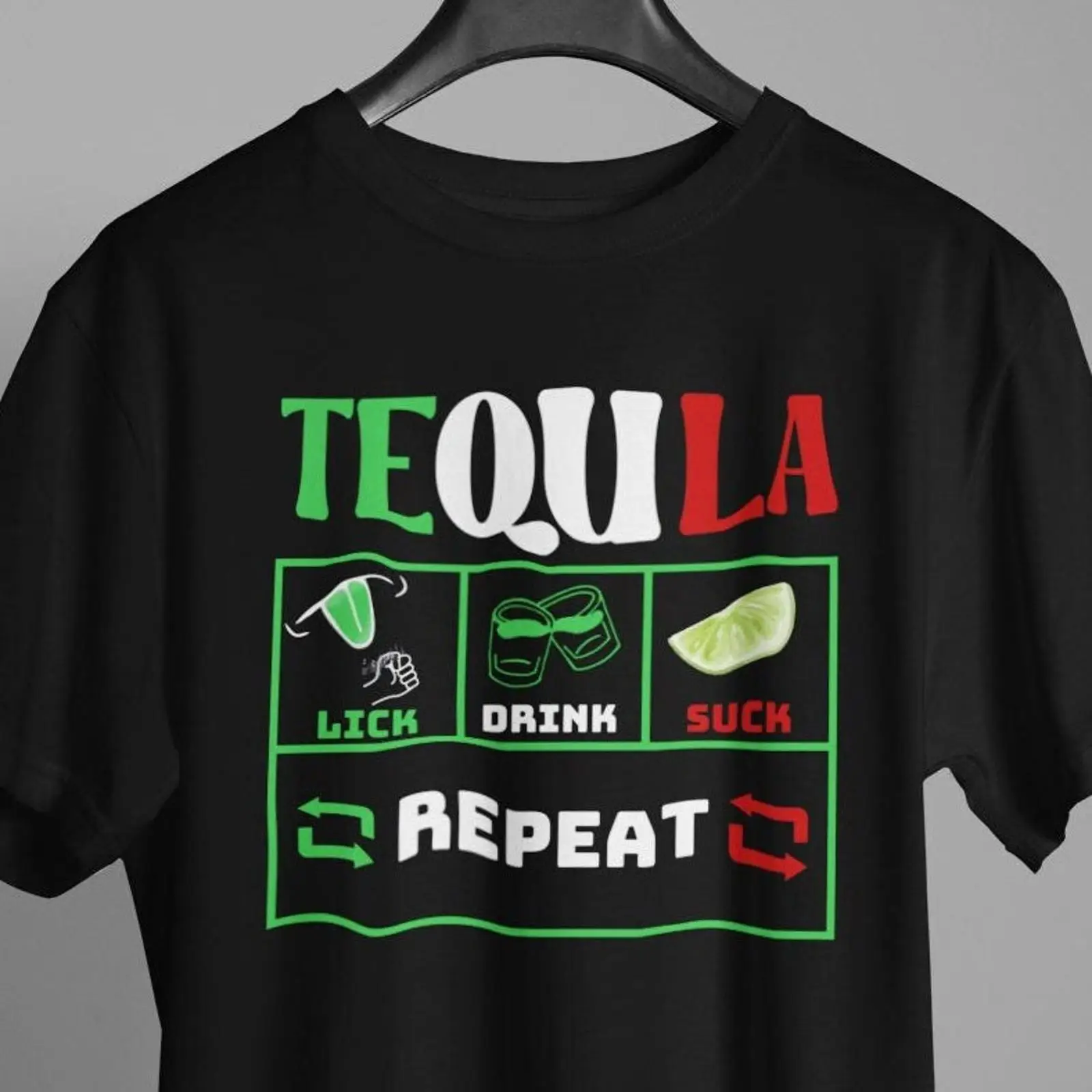 Men'S Fashion Night Out - Tequila Drink T-shirt Lads Night Out