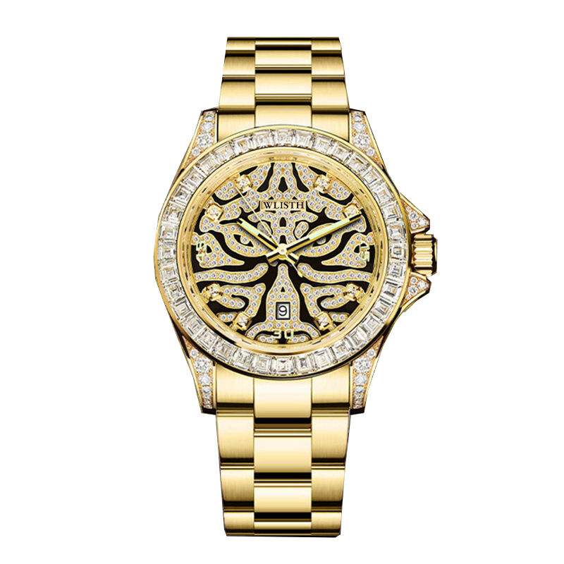 Men'S Fashion Night Out - WLISTH Luxe heren quartz horloge Tijgerpatroon