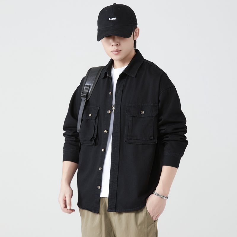 Denim Jacket Vintage - Puur Katoen Tooling Shirts Mannen Lente