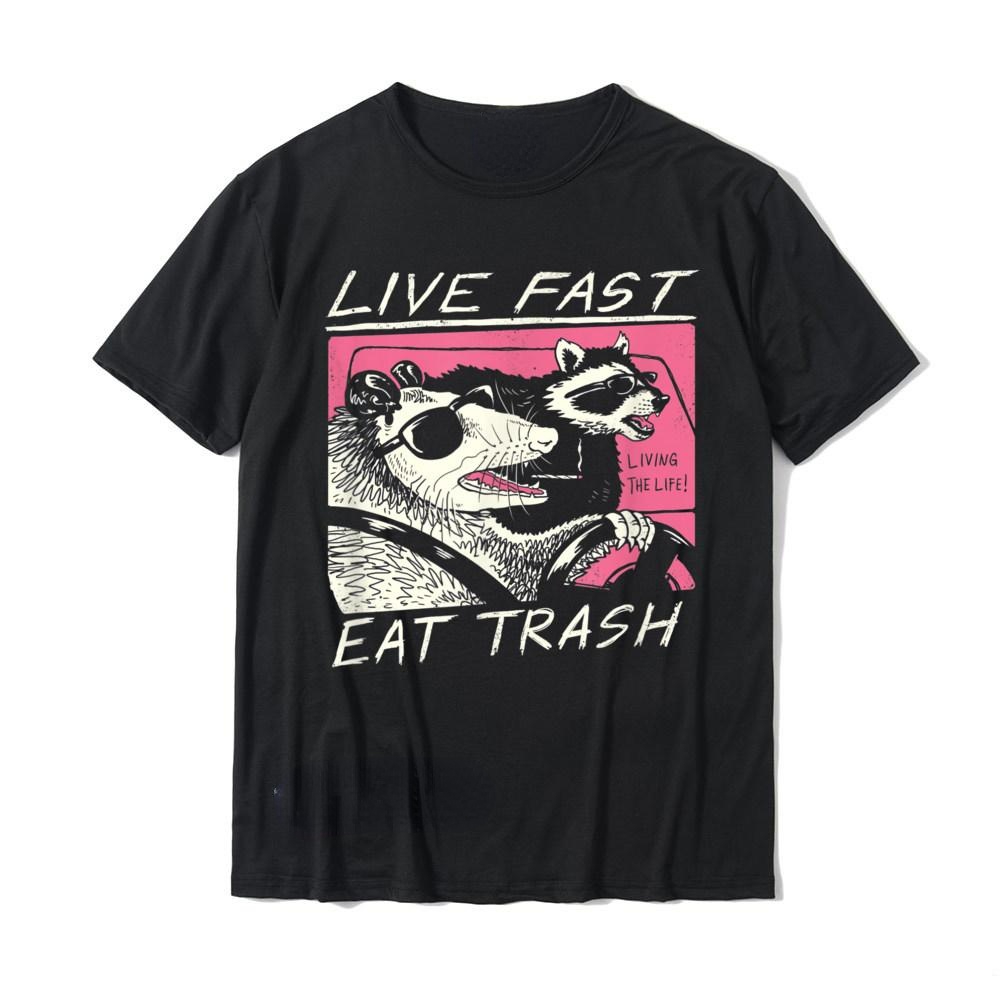 Graphic Tee Oversized - Live Snel! Eten Trash! Man T-shirt