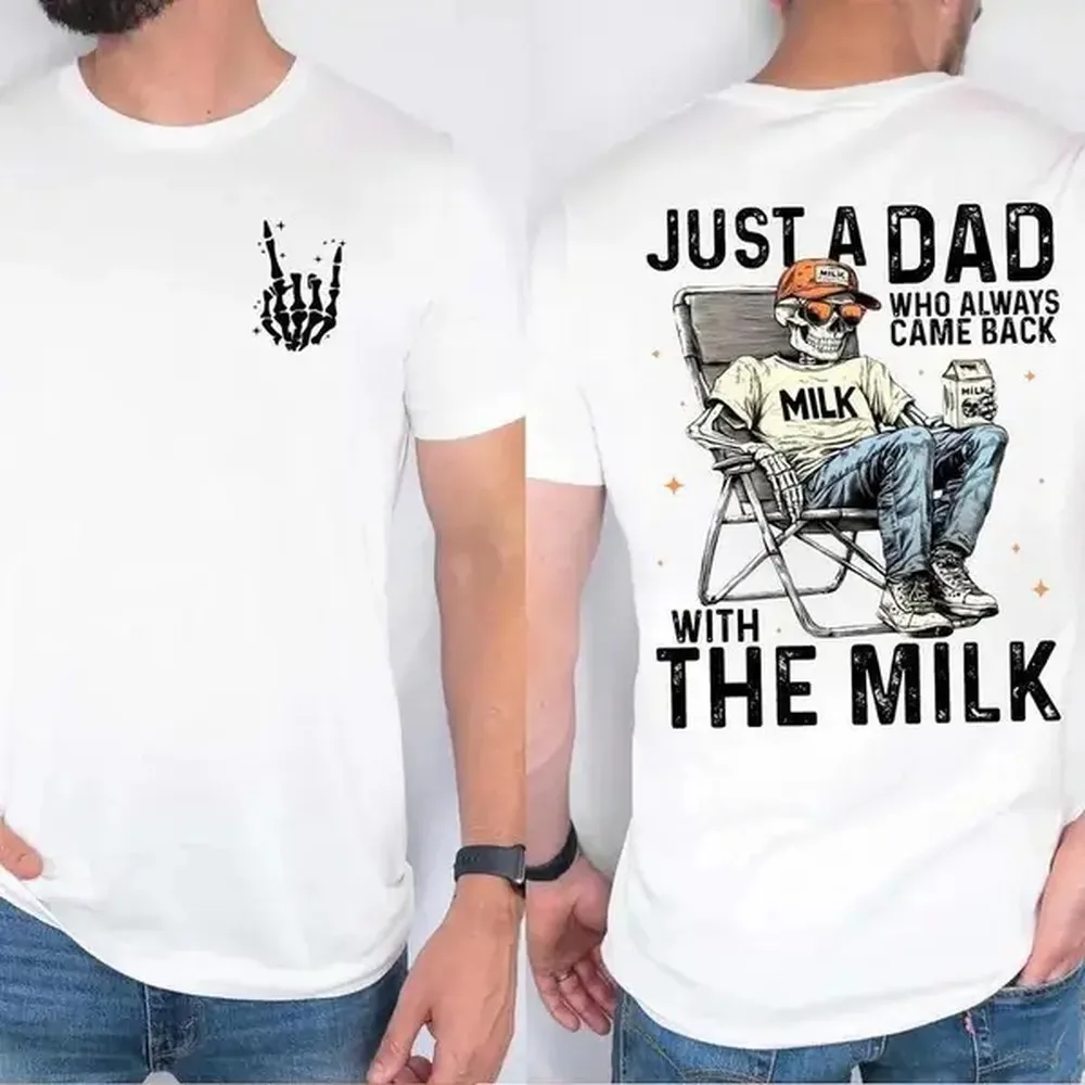 Graphic Tee Oversized - Grappig Papa Skelet Grafisch T-shirt -