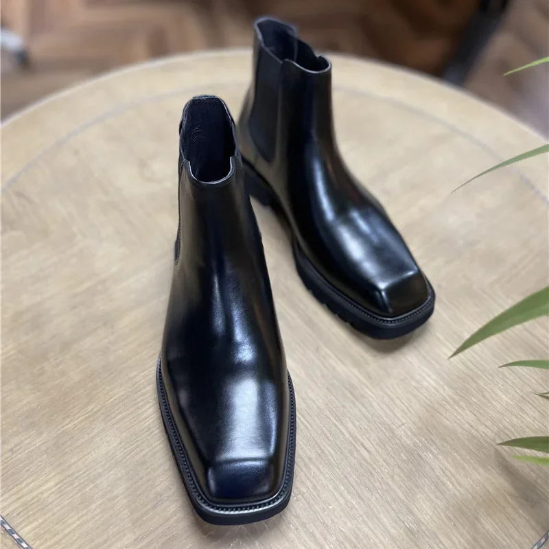 Men Fashion Elegant - Elegante heren lederen laarzen luxe handgemaakte