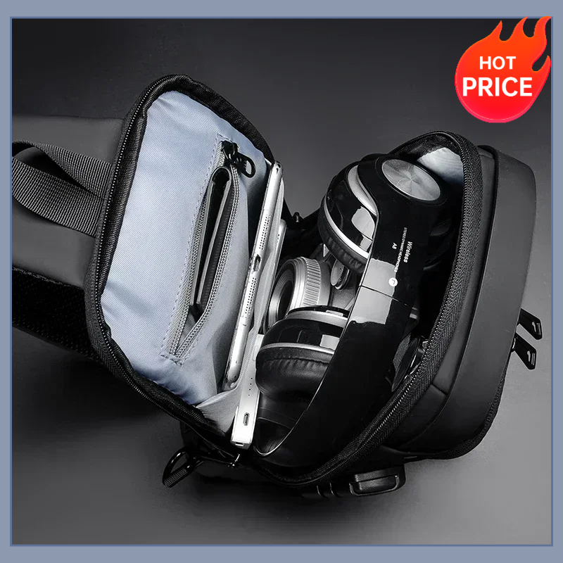Fashion Harness Men - Heren Anti-diefstal Borsttas Schoudertassen USB Opladen