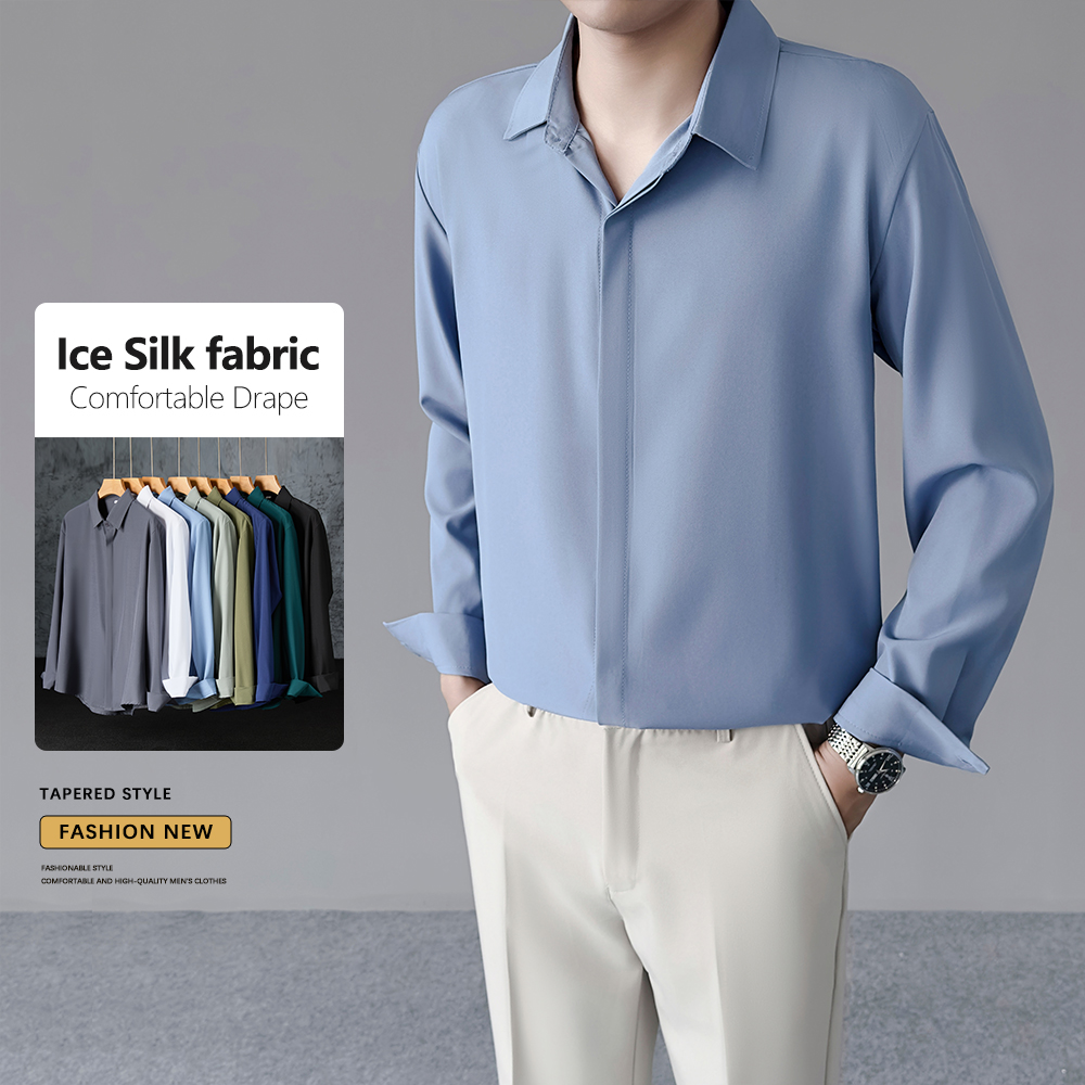 Dress Shirt Non-Iron - Lente Zomer Dunne Heren Koele IJs