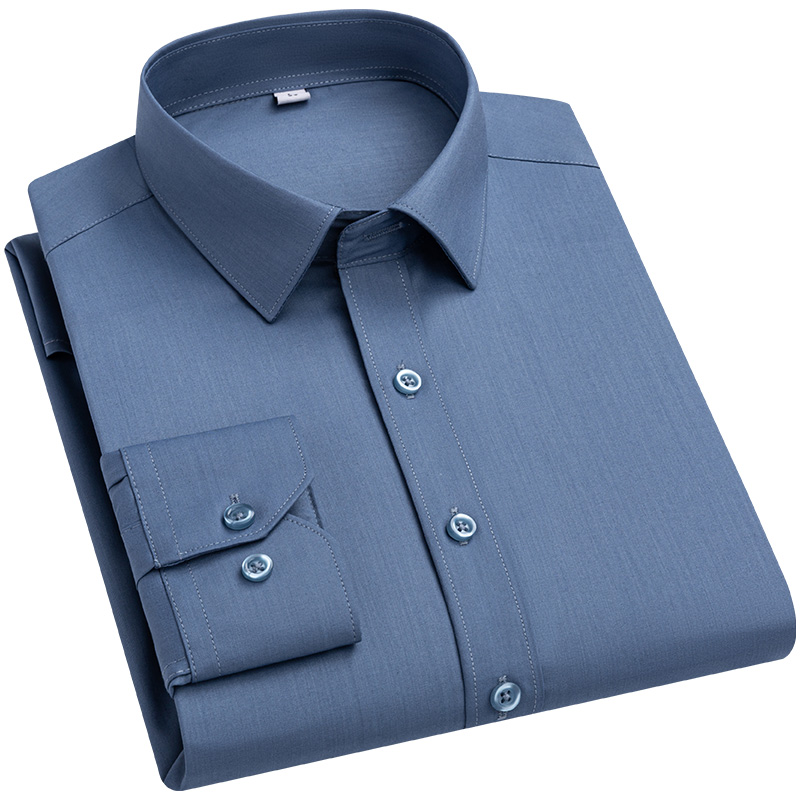 Dress Shirt Non-Iron - Nieuwe Bamboevezel Elastische Heren Shirts Lange