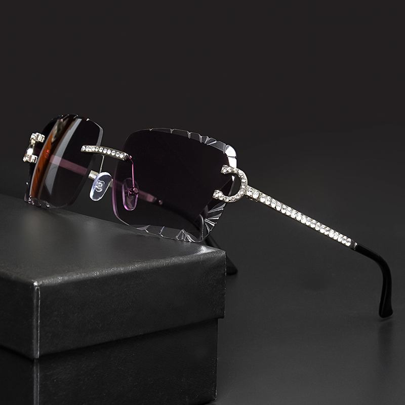 Men'S Fashion Old Money - Mode randloze vierkante zonnebril Vintage Diamond