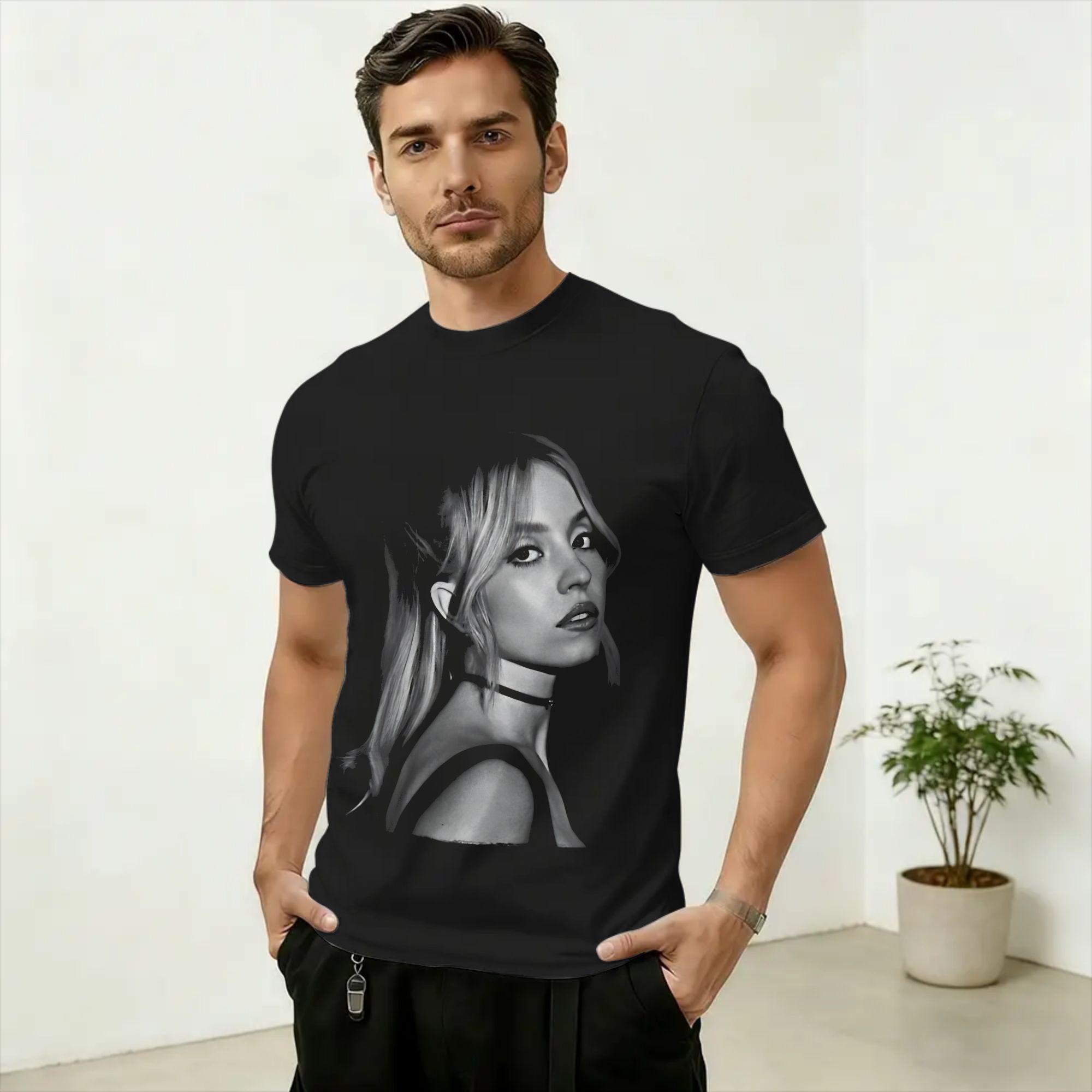 Men'S Fashion Sydney - Sydney Sweeney T-shirt van puur katoen