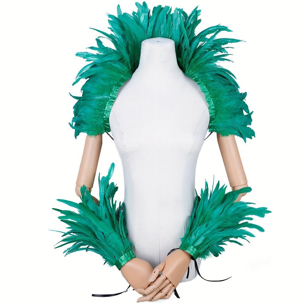 Men Fashion Elegant - Elegante Rode Veren Damessjaal voor Halloween
