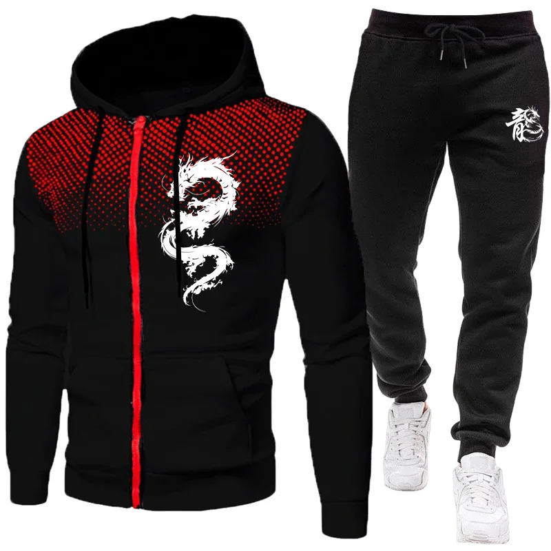 Paris Men'S Fashion - Heren Paris Dragon Pattern Fashion Print