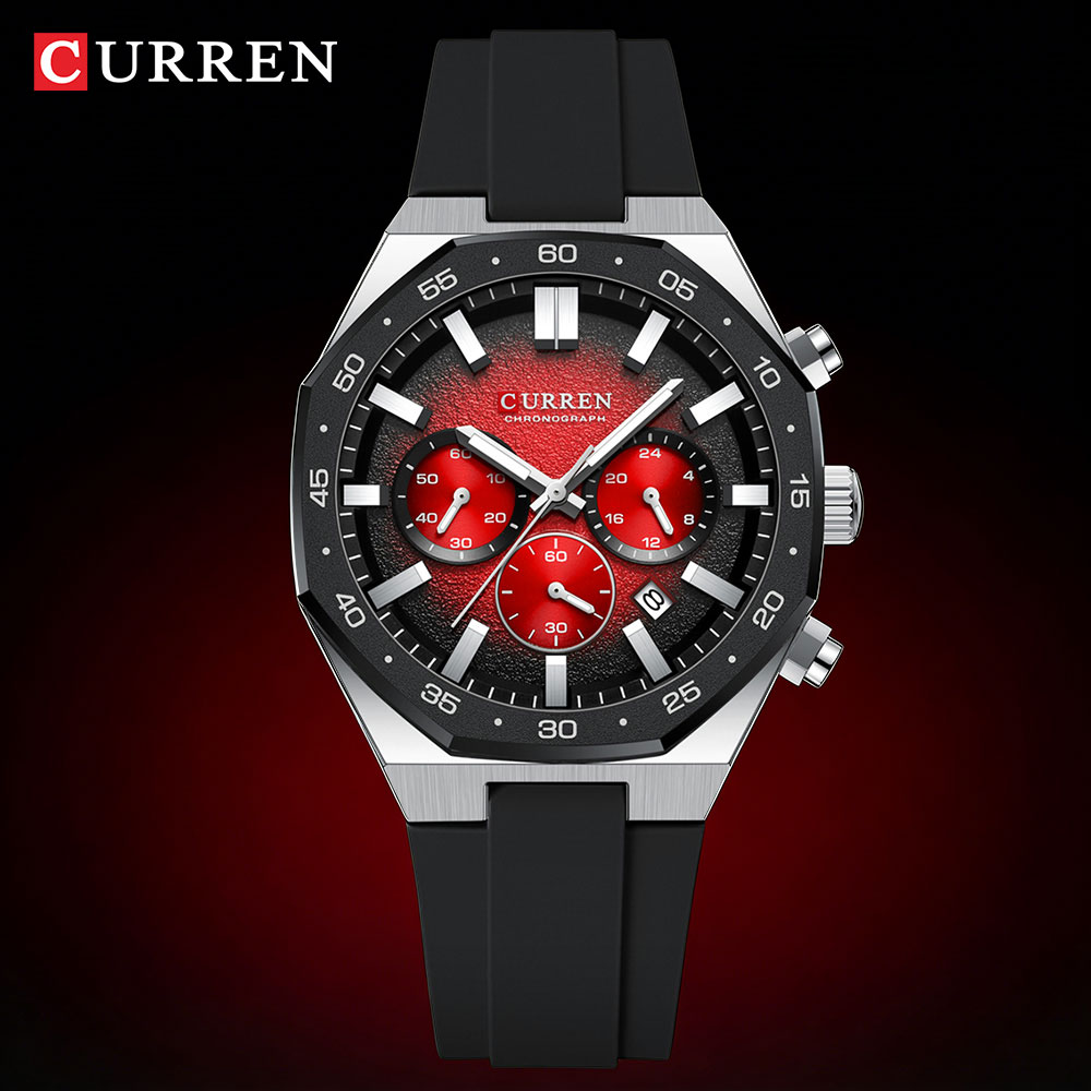 Belt Mens Fashion - CURREN Mode Casual Heren Sporthorloge Chronograaf