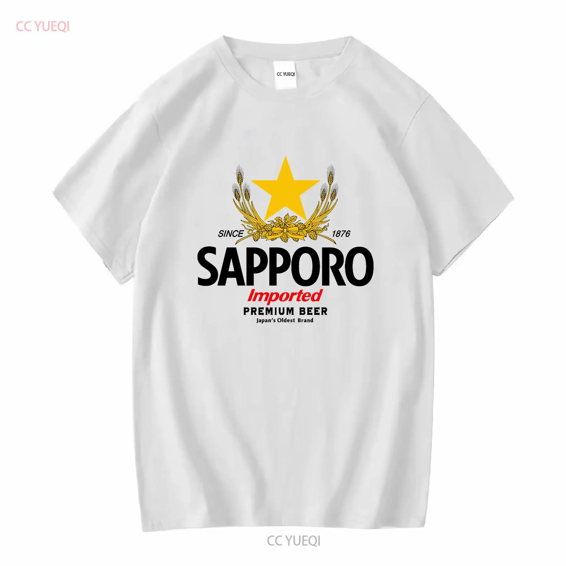 Men'S Fashion Everyday - SAPPORO Brouwerij Japans bier T-shirt lange