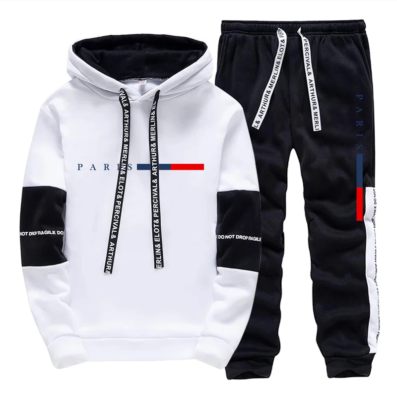 Paris Men'S Fashion - Herenset/Hoodie/Broek Parijse Mode Herfst Winter Casual