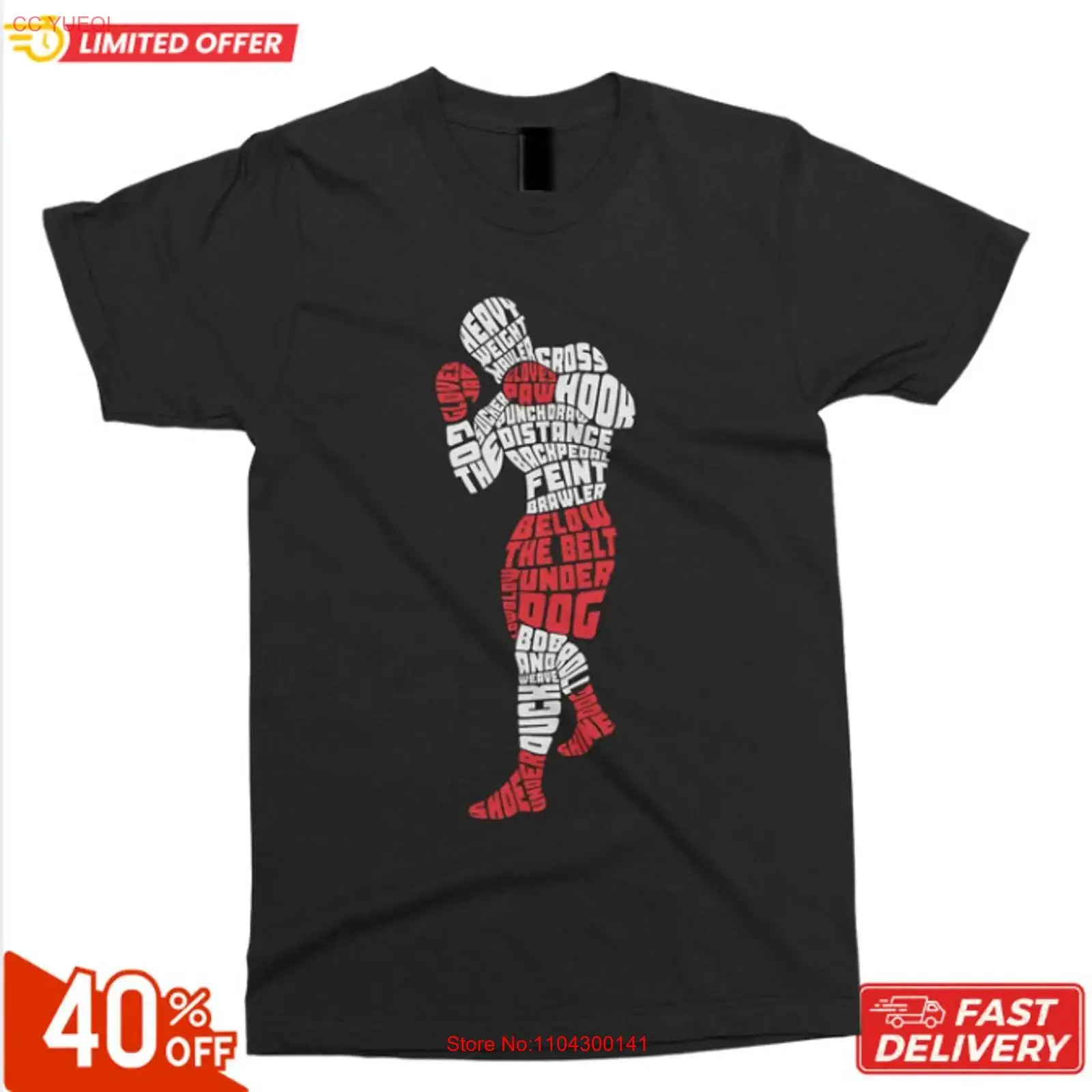 Mens Fashion In 40S - Boksen T-shirt Heren Typografie Boxer Sport