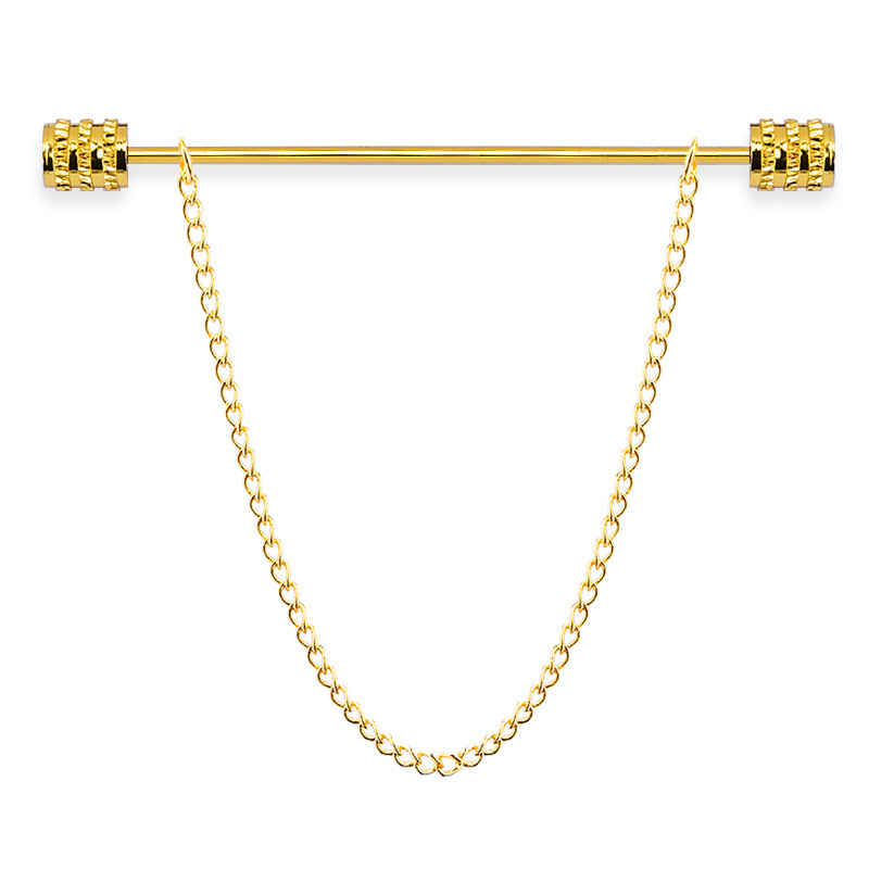 Men Fashion Elegant - Nieuwe herenbroche voor overhemd, opstaande kraag,
