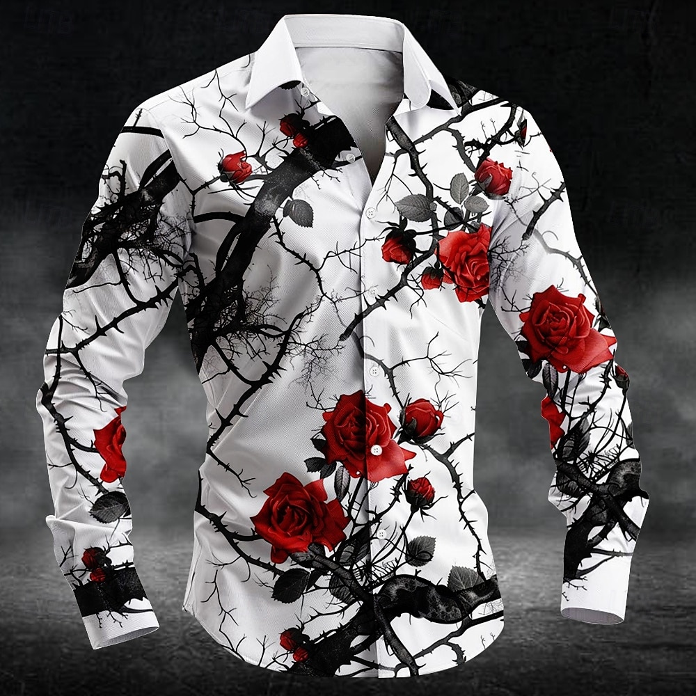 Quality Men'S Fashion - Mode pruimenbloesem patroon 3d print heren