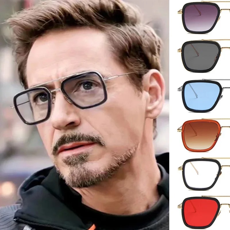 Men'S Fashion Glasses - Steam Punk Tony Stark zonnebril heren