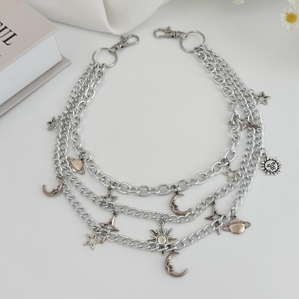 Men'S Fashion Night Out - Unisex verstelbare metalen broekriemketting Y2K Sun