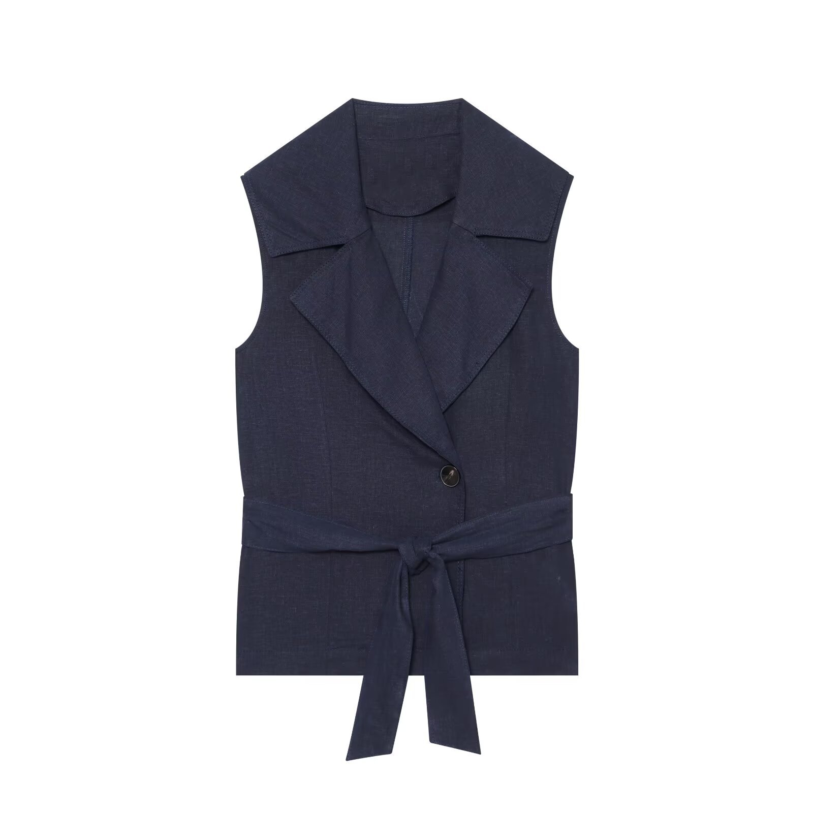 Dames Zomer Marineblauw Mouwlo - Belt Mens Fashion recensie en prijs