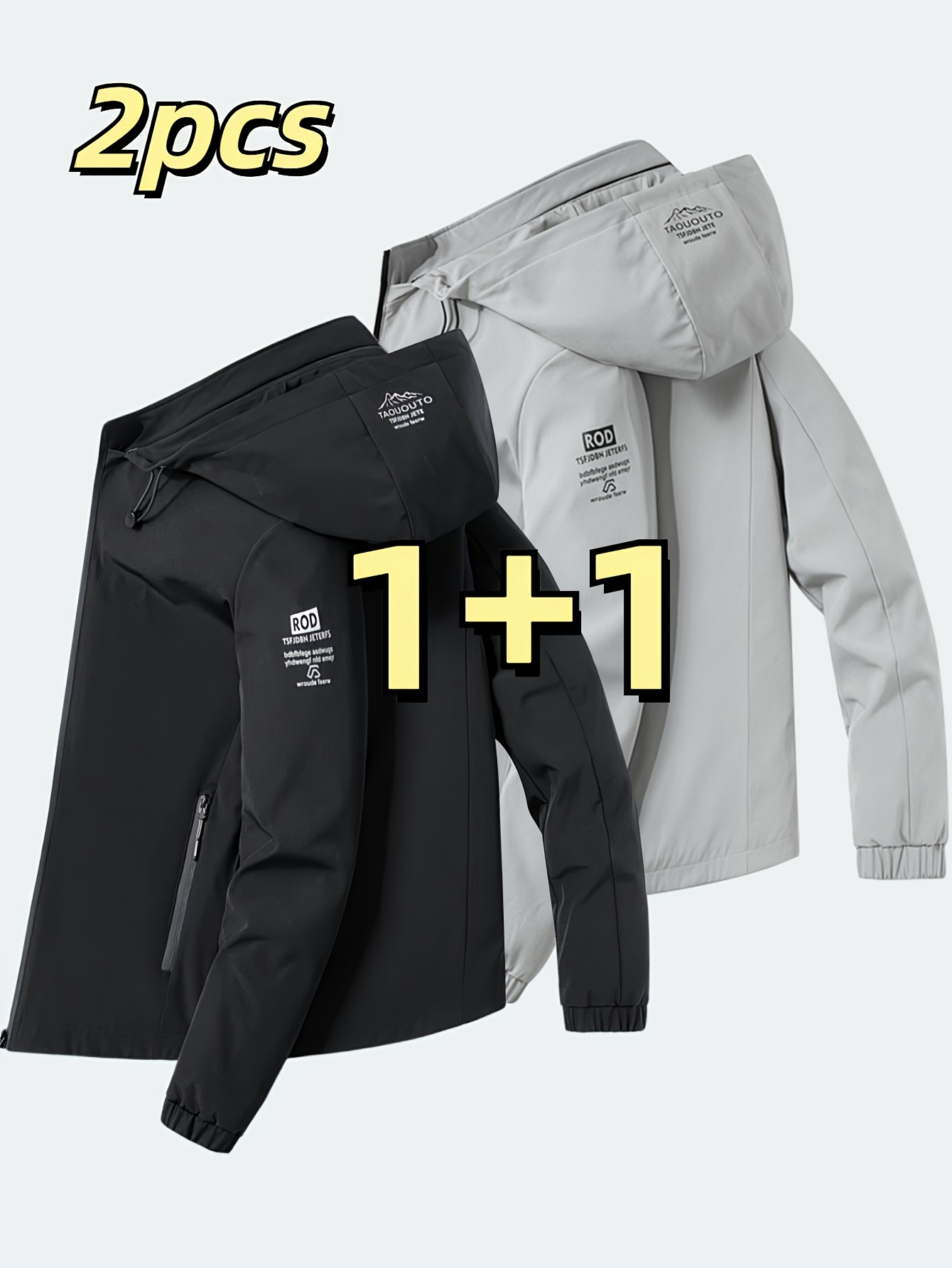 Tweedelig modieus winddicht he - Men'S Fashion Zipper Jacket recensie en prijs
