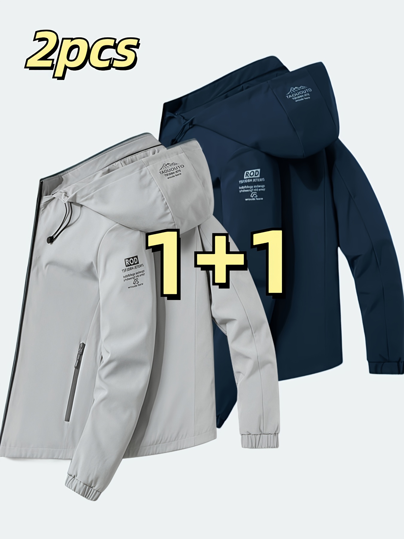 Tweedelig modieus winddicht he - Men'S Fashion Zipper Jacket recensie en prijs