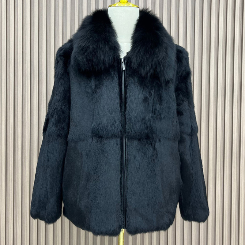 Echte echte natuurlijke konijn - Men'S Fashion Zipper Jacket recensie en prijs
