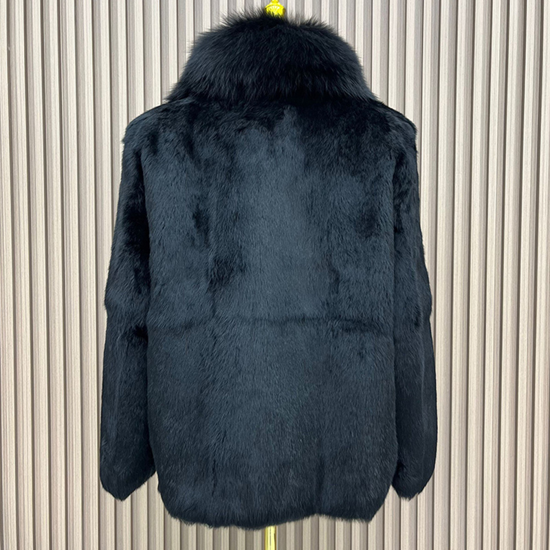 Echte echte natuurlijke konijn - Men'S Fashion Zipper Jacket recensie en prijs