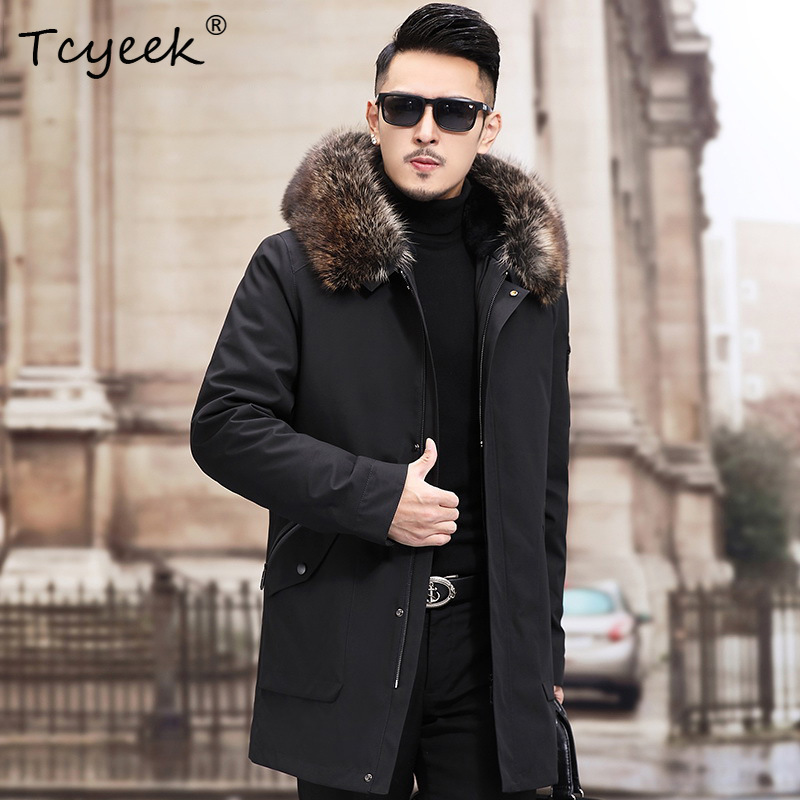 Tcyeek Sliver Fox Bontkraag Wi - Men'S Fashion Zipper Jacket recensie en prijs