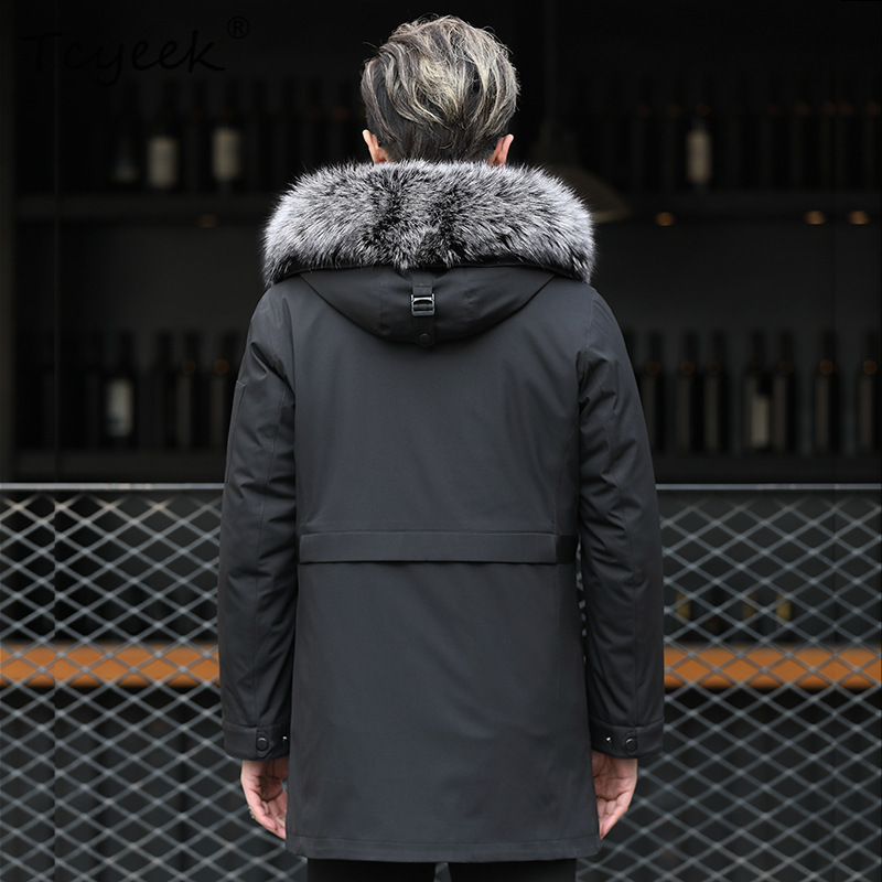 Tcyeek Sliver Fox Bontkraag Wi - Men'S Fashion Zipper Jacket recensie en prijs