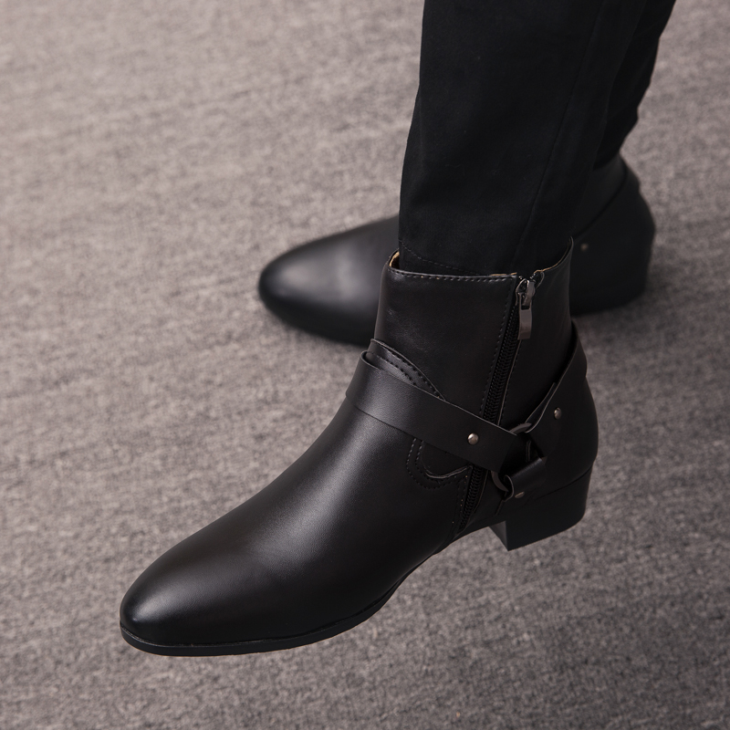 2026 Nieuwe enkellaarzen PU-le - Mens Fashion Dress recensie en prijs