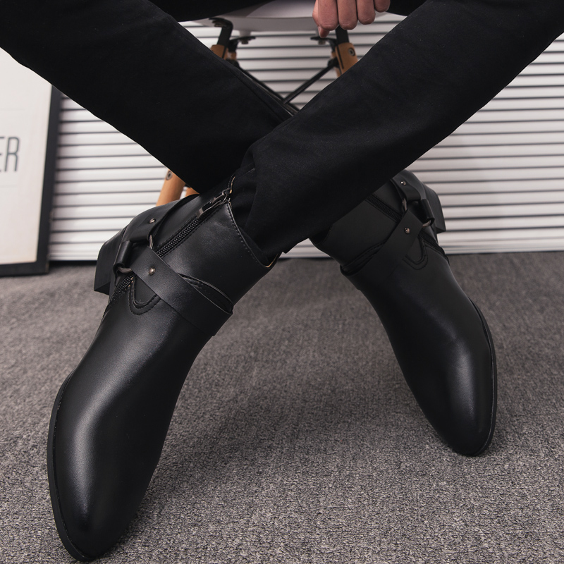 2026 Nieuwe enkellaarzen PU-le - Mens Fashion Dress recensie en prijs