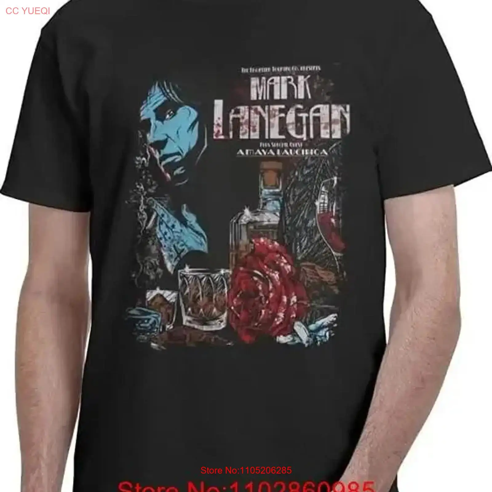Mark Lanegan T-shirt Zwaar kat - Men'S Fashion Everyday recensie en prijs