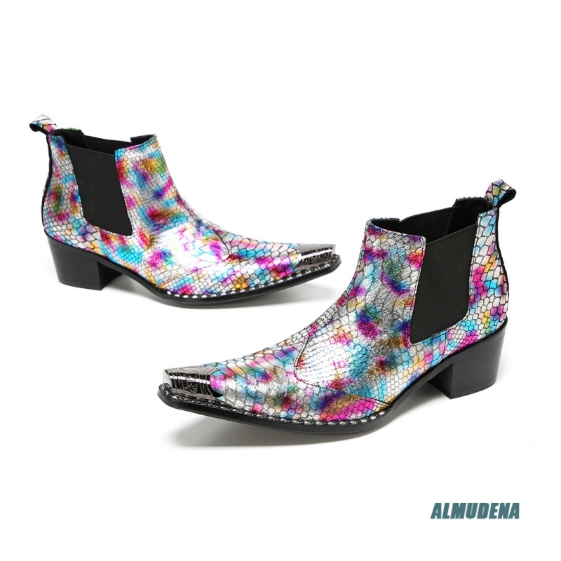 Veelkleurige metallic slangenp - Mens Fashion Dress recensie en prijs