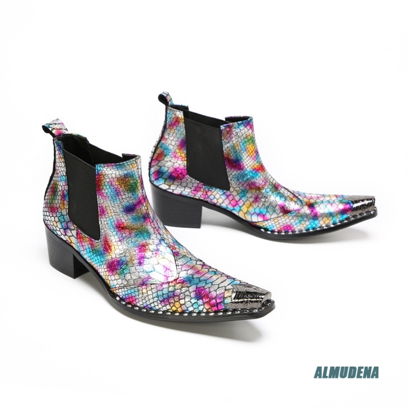 Veelkleurige metallic slangenp - Mens Fashion Dress recensie en prijs