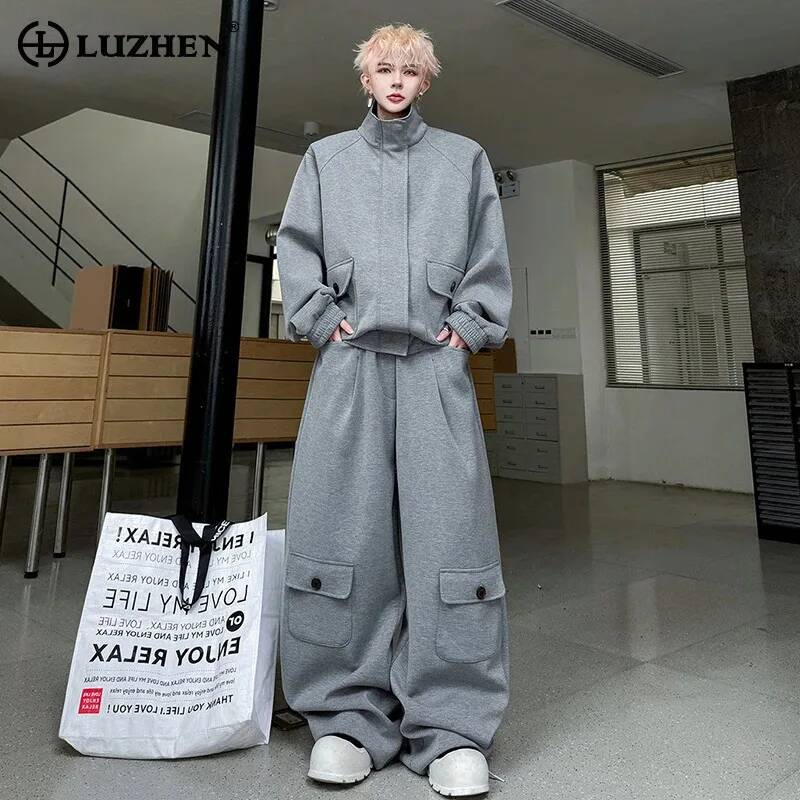LUZHEN Kleur Vest 2026 PU Leer - Knitted Cardigan Men recensie en prijs