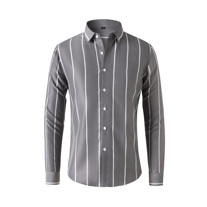Heren gestreept overhemd met l - Mens Fashion Dress recensie en prijs