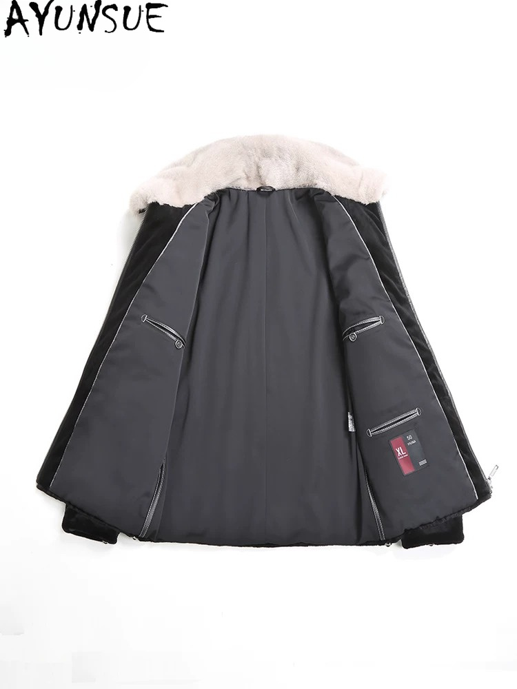 AYUSNUE Natuurlijke Nertsenjas - Men'S Fashion Zipper Jacket recensie en prijs
