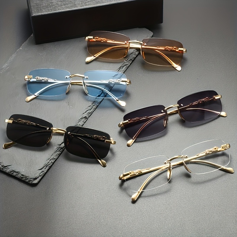 Mode randloze metalen zonnebri - Men'S Fashion Glasses recensie en prijs