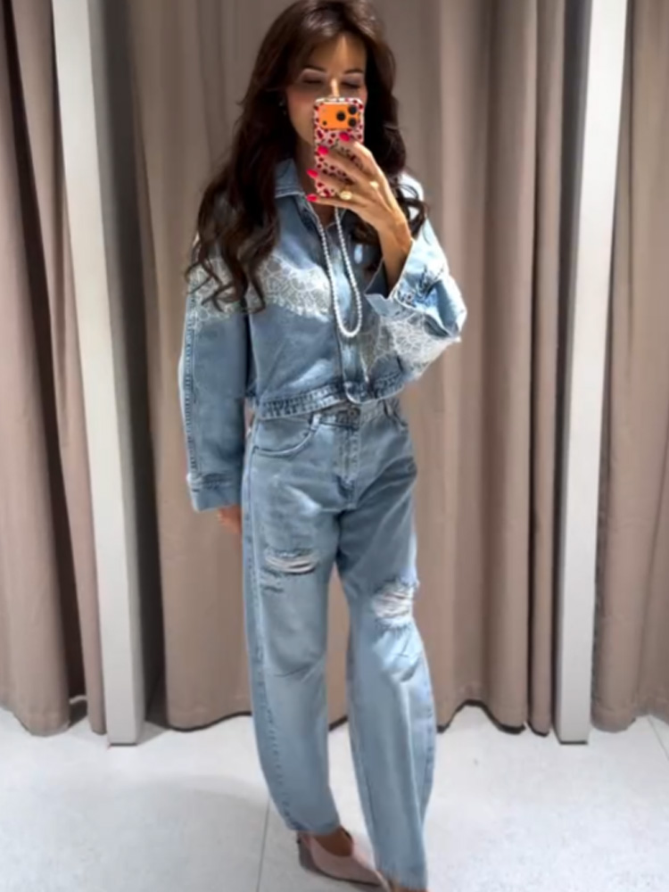 HH Lente Dames Chic Enkelrijig - Denim Jacket Vintage recensie en prijs