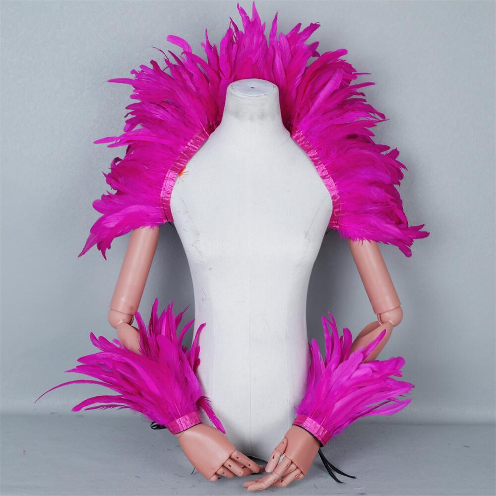 Elegante Rode Veren Damessjaal - Men Fashion Elegant recensie en prijs