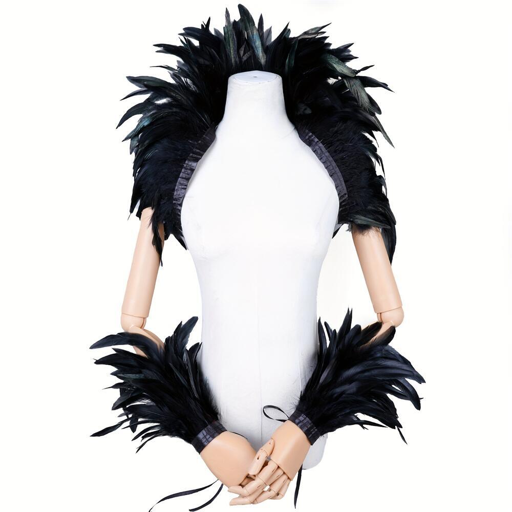 Elegante Rode Veren Damessjaal - Men Fashion Elegant recensie en prijs